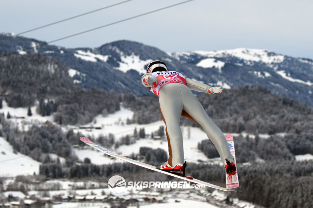 Skispringer im Flug