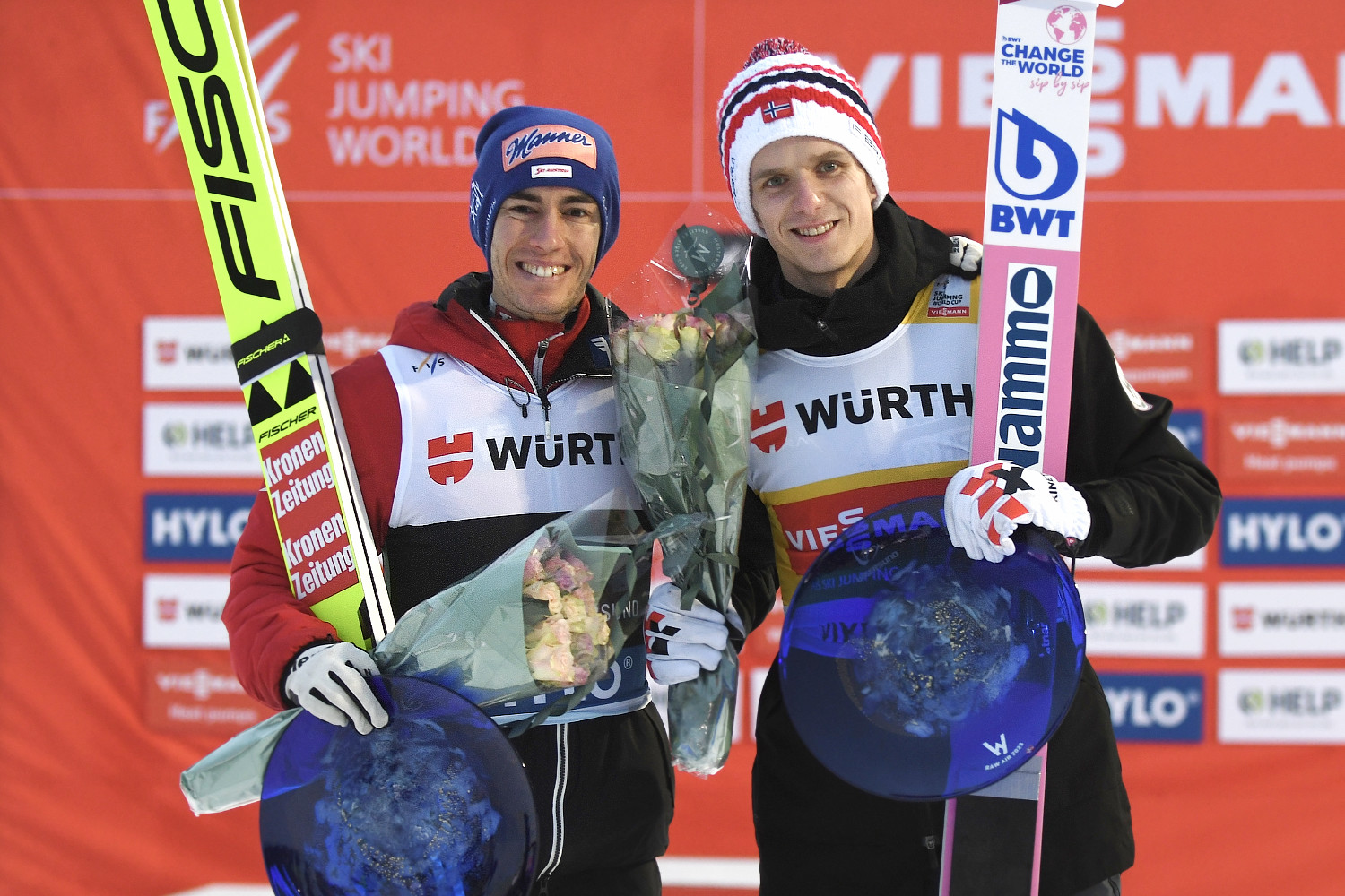 Raw Air Stefan Kraft siegt beim Skifliegen in Vikersund Gesamtsieg